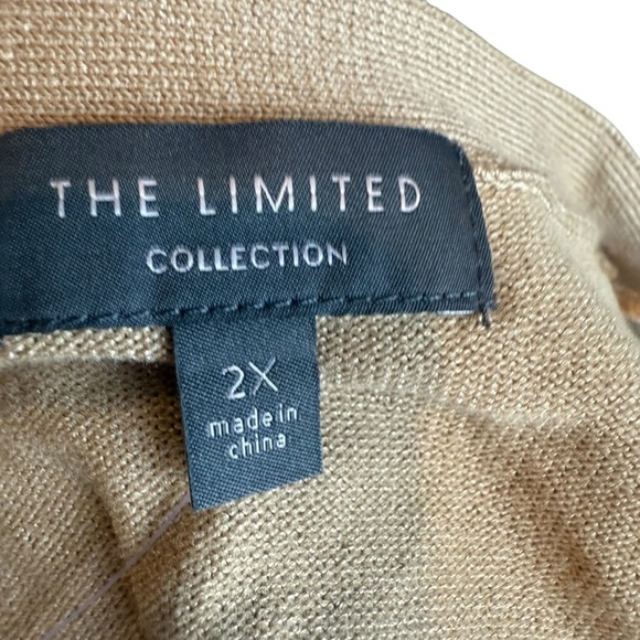 The Limited Women’s Long Open Front Brown Cardigan Duster 2X Oversized Preppy - Picture 10 of 13